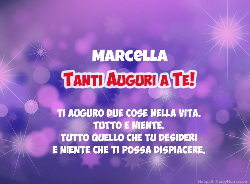 Belle immagini per il buon compleanno di Marcella