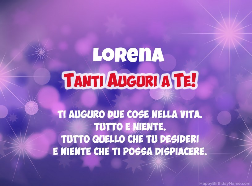 Belle immagini per il buon compleanno di Lorena