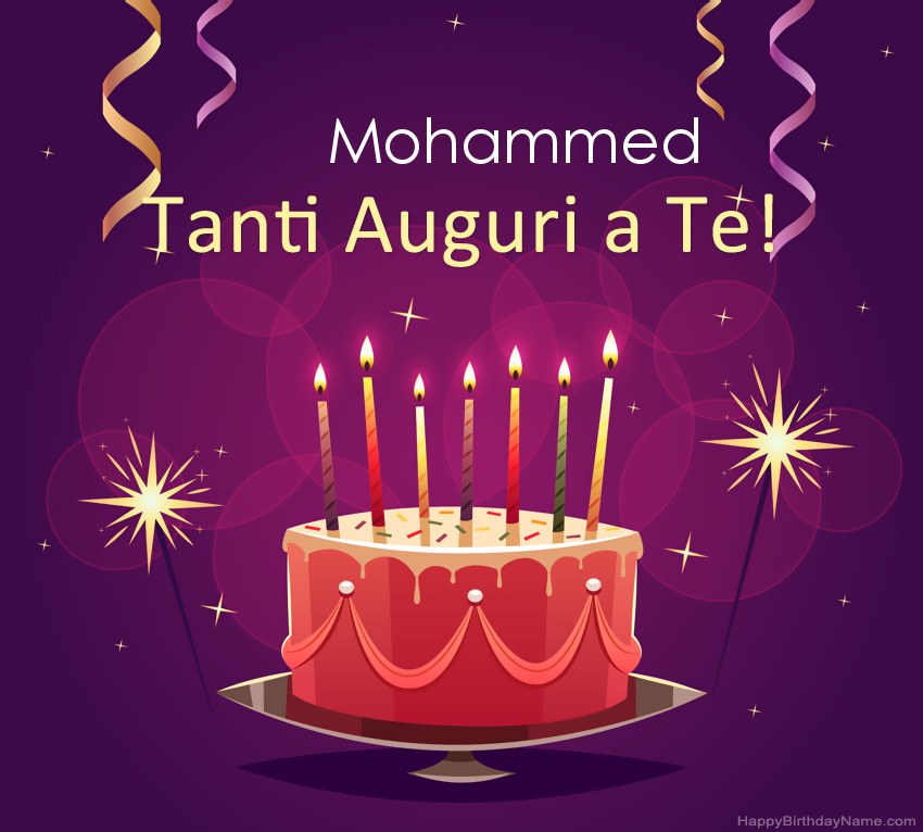 Divertenti saluti per le foto di Happy Birthday Mohammed