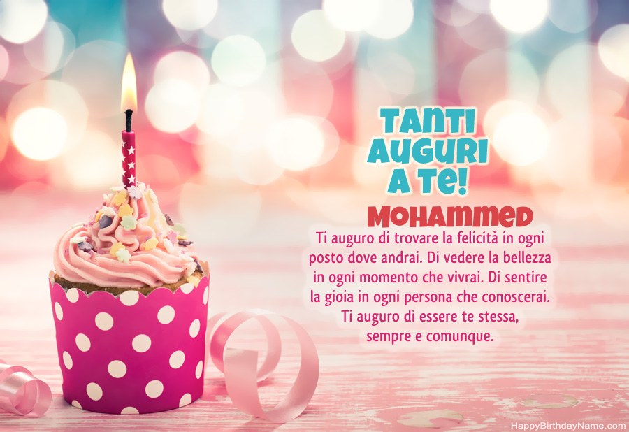 Scarica Happy Birthday card Mohammed gratis