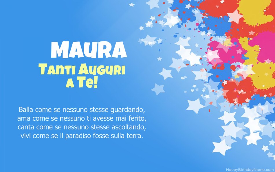 Congratulazioni per il compleanno di Maura