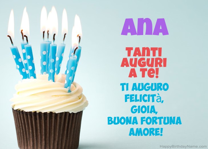 Congratulazioni per il buon compleanno di Ana