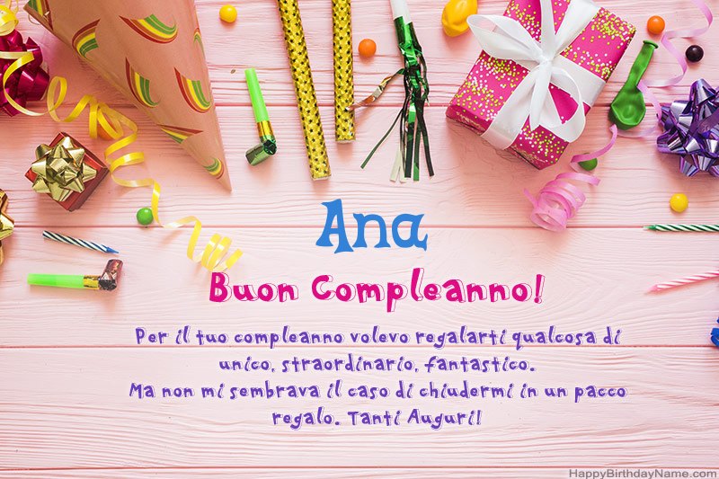 Scarica Happy Birthday card Ana gratis