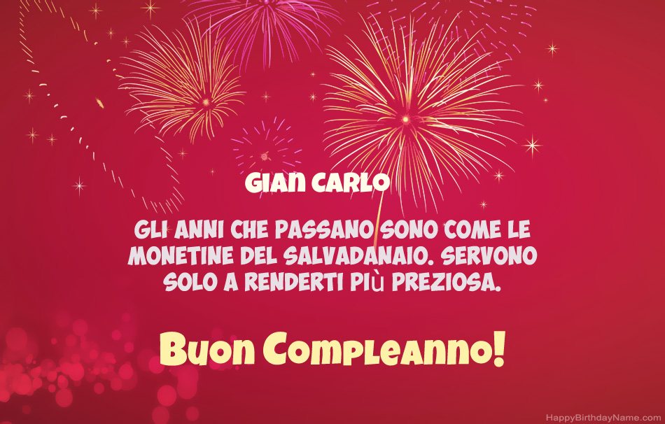 Buon compleanno Gian Carlo, bellissime poesie