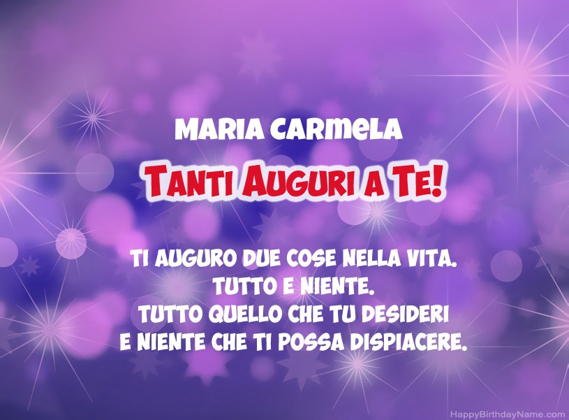Belle immagini per il buon compleanno di Maria Carmela