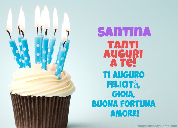 Congratulazioni per il buon compleanno di Santina