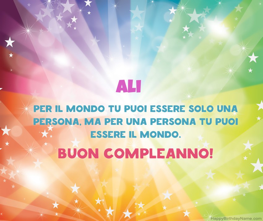 Belle carte di buon compleanno per Ali
