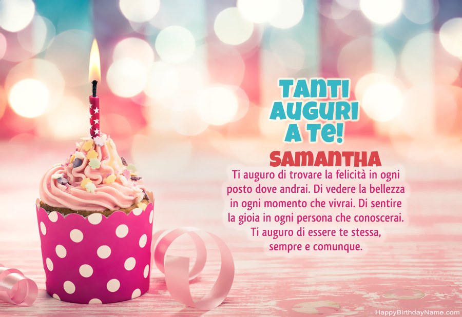 Scarica Happy Birthday card Samantha gratis