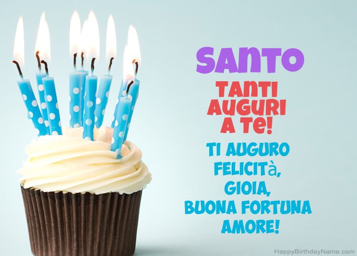 Congratulazioni per il buon compleanno di Santo