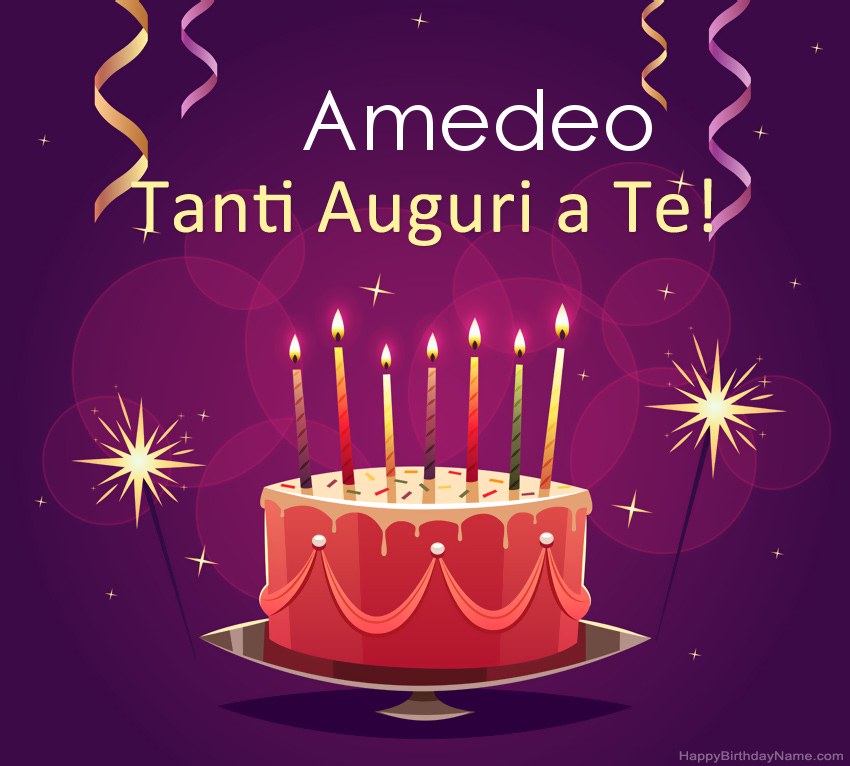 Divertenti saluti per le foto di Happy Birthday Amedeo