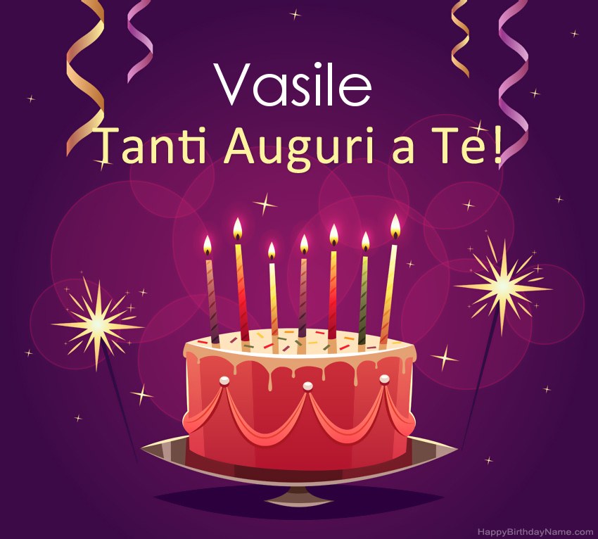 Divertenti saluti per le foto di Happy Birthday Vasile