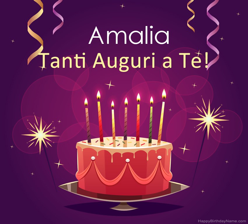 Divertenti saluti per le foto di Happy Birthday Amalia