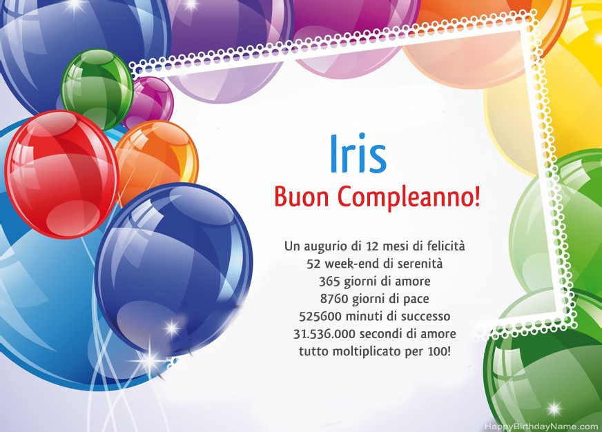 Buon compleanno Iris!