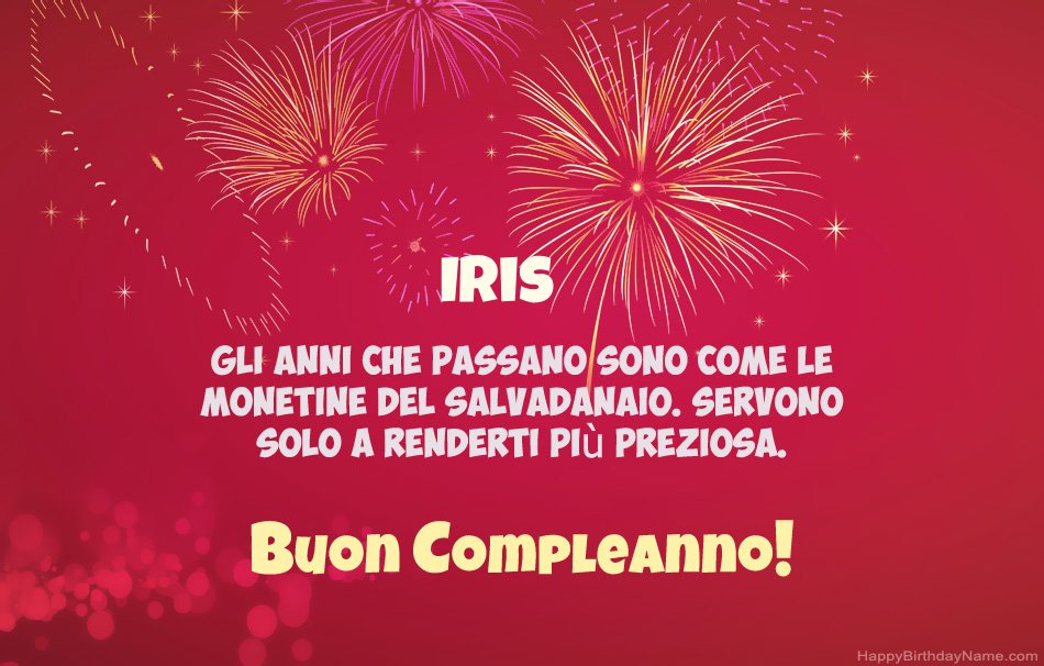 Buon compleanno Iris, bellissime poesie