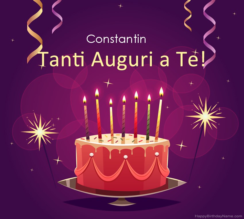 Divertenti saluti per le foto di Happy Birthday Constantin