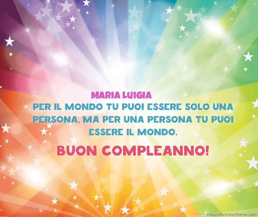 Belle carte di buon compleanno per Maria Luigia