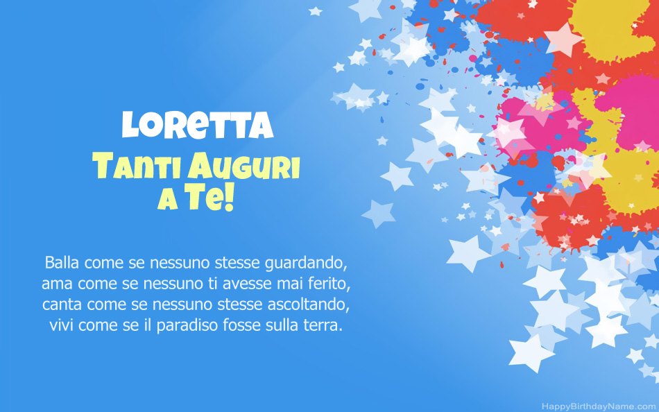 Congratulazioni per il compleanno di Loretta
