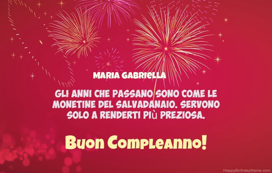 Buon compleanno Maria Gabriella, bellissime poesie