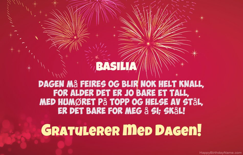 Vakre bilder for Gratulerer med Basilia