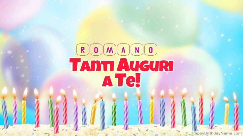 Schede divertenti di buon compleanno per Romano