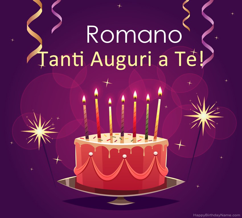 Divertenti saluti per le foto di Happy Birthday Romano