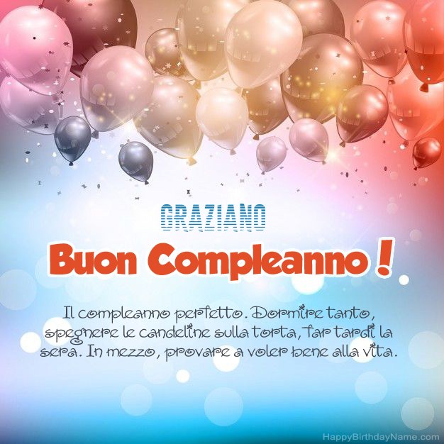 Poesie per il compleanno di Graziano