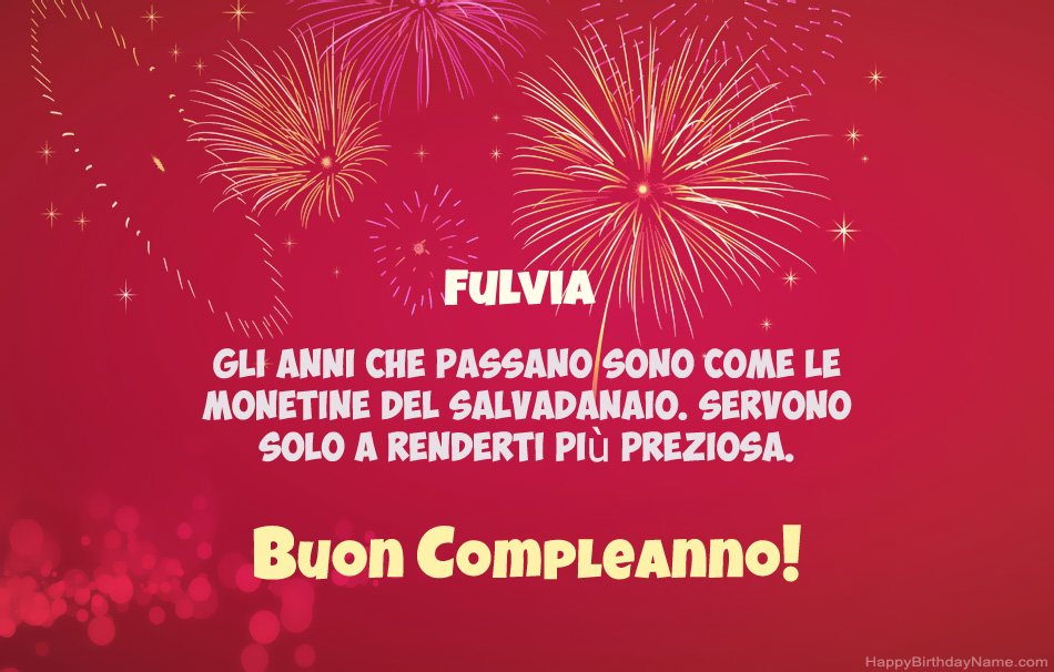 Buon compleanno Fulvia, bellissime poesie