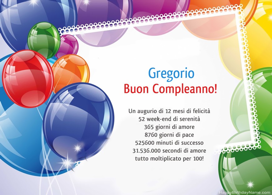 Buon compleanno Gregorio!