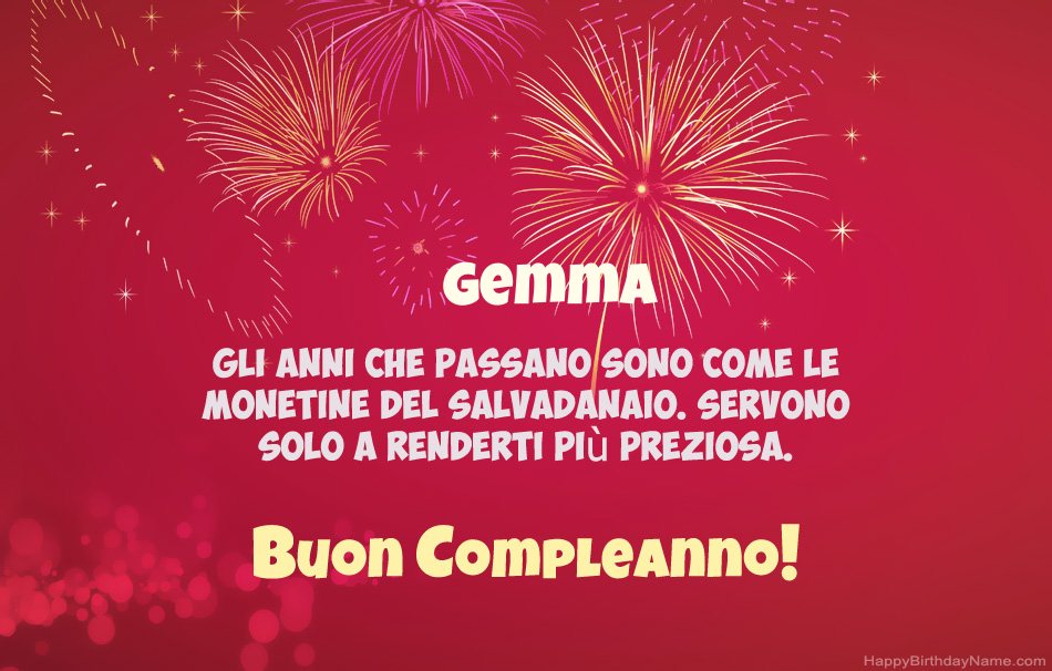 Buon compleanno Gemma, bellissime poesie