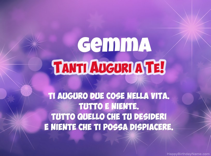 Belle immagini per il buon compleanno di Gemma