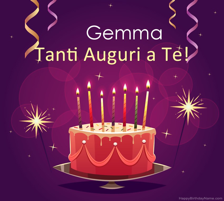 Divertenti saluti per le foto di Happy Birthday Gemma
