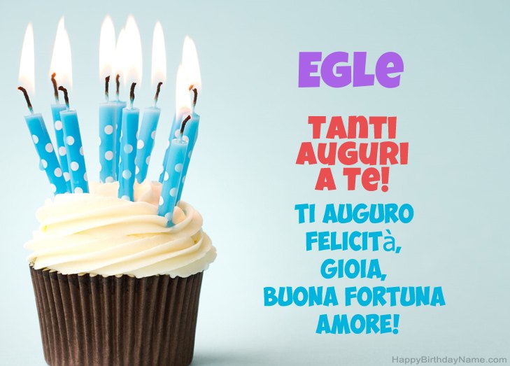 Congratulazioni per il buon compleanno di Egle