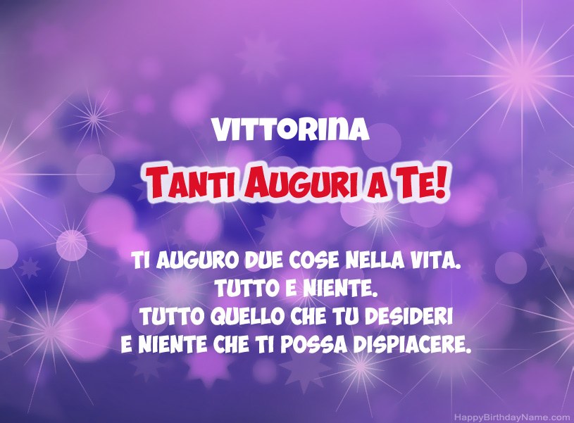 Belle immagini per il buon compleanno di Vittorina