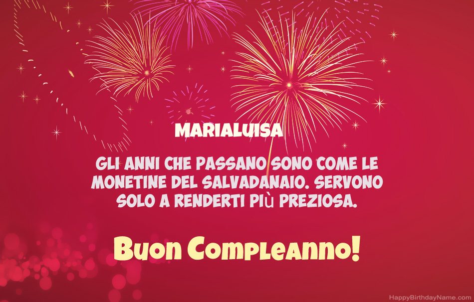 Buon compleanno Marialuisa, bellissime poesie