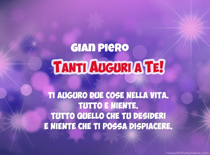 Belle immagini per il buon compleanno di Gian Piero
