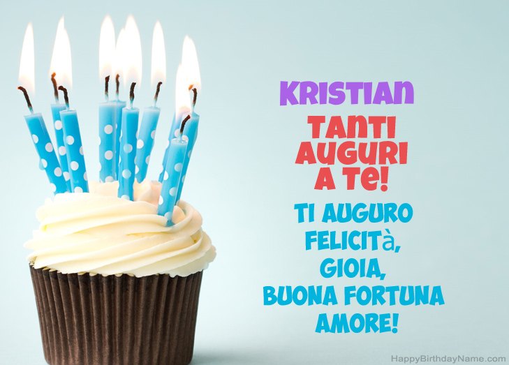 Congratulazioni per il buon compleanno di Kristian Congratulazioni per il buon compleanno di Kristian