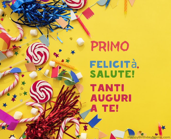 Foto di buon compleanno Primo