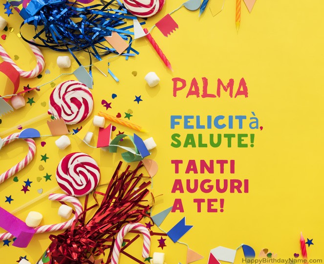 Foto di buon compleanno Palma