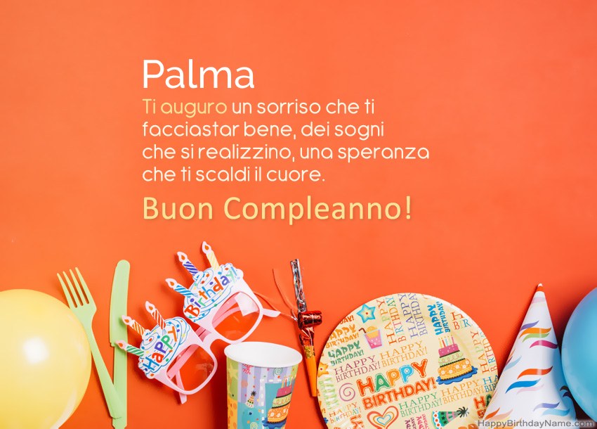 Auguri di buon compleanno per Palma