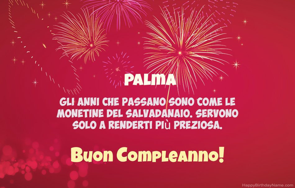 Buon compleanno Palma, bellissime poesie