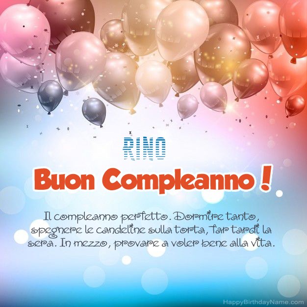 Poesie per il compleanno di Rino