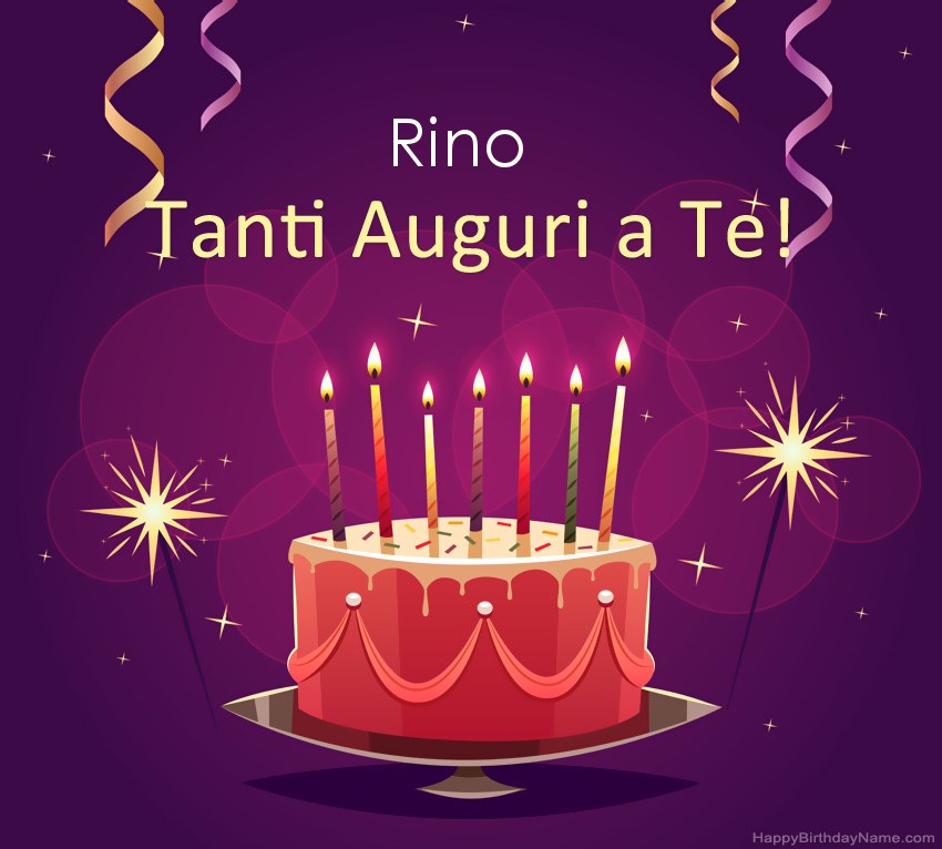 Divertenti saluti per le foto di Happy Birthday Rino