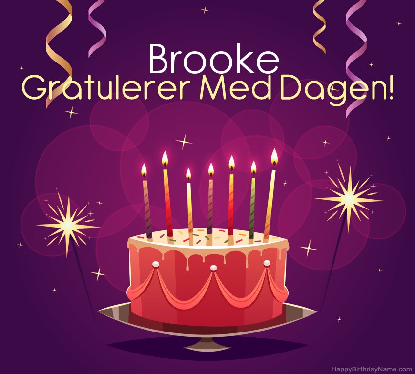Vakre Gratulerer med fødselsdagskort til Brooke