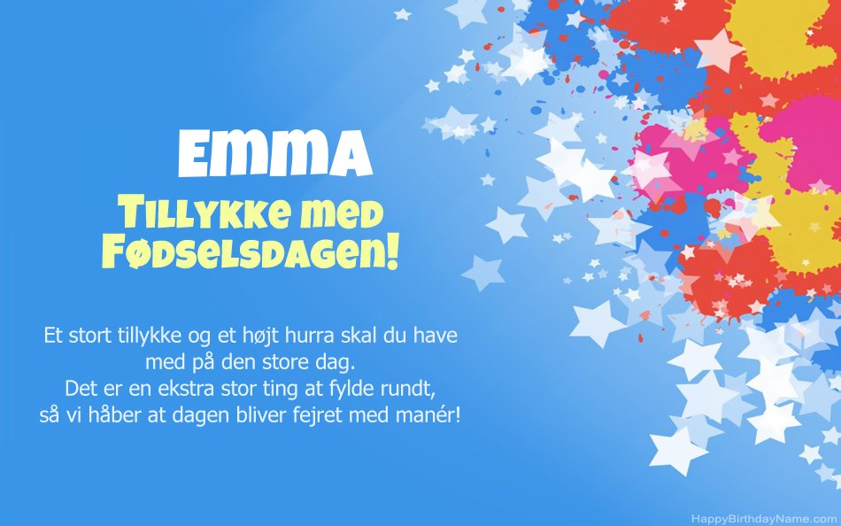 Tillykke med fødselsdagen til Emmas