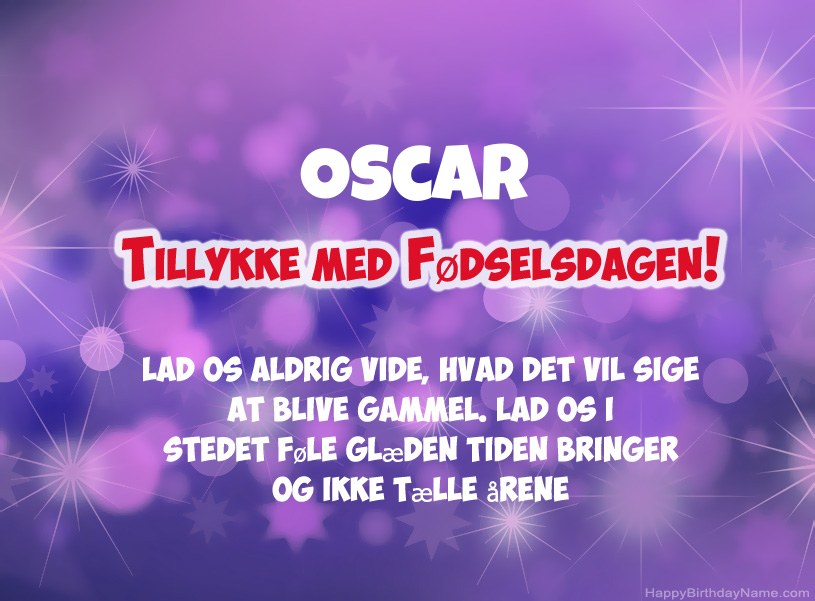 Smukke billeder til Oscar tillykke med fødselsdagen Smukke billeder til Oscar tillykke med fødselsdagen