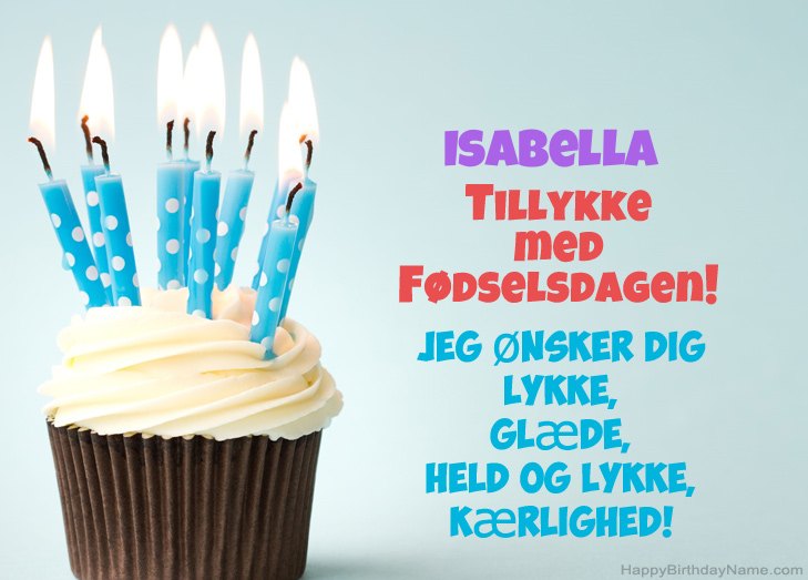 Tillykke med heldens fødselsdag til Isabella Tillykke med heldens fødselsdag til Isabella