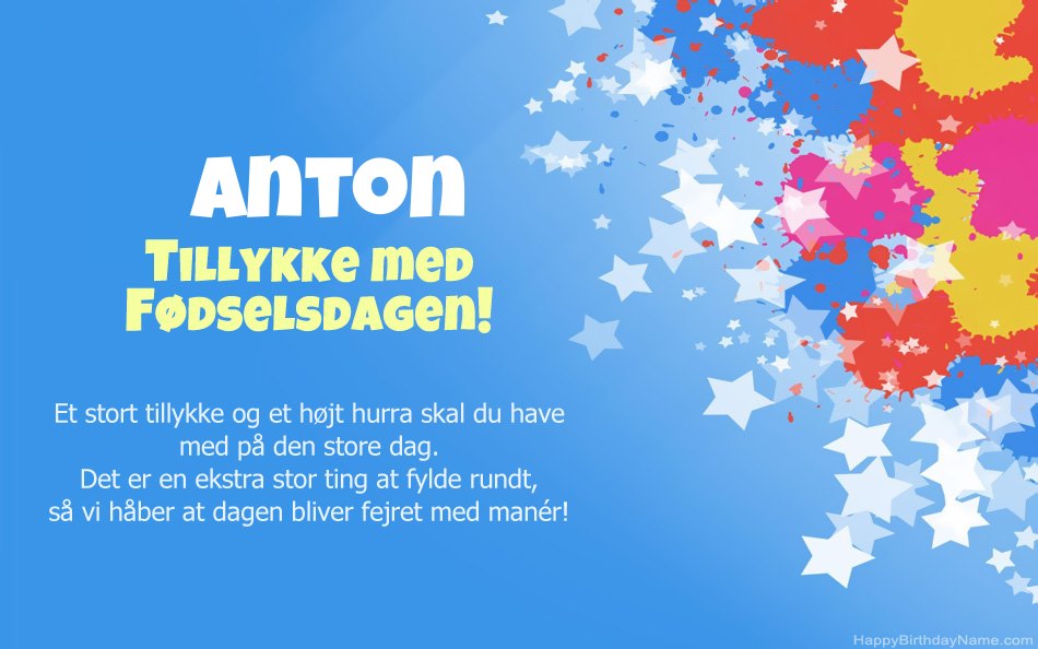 Tillykke med fødselsdagen til Antons