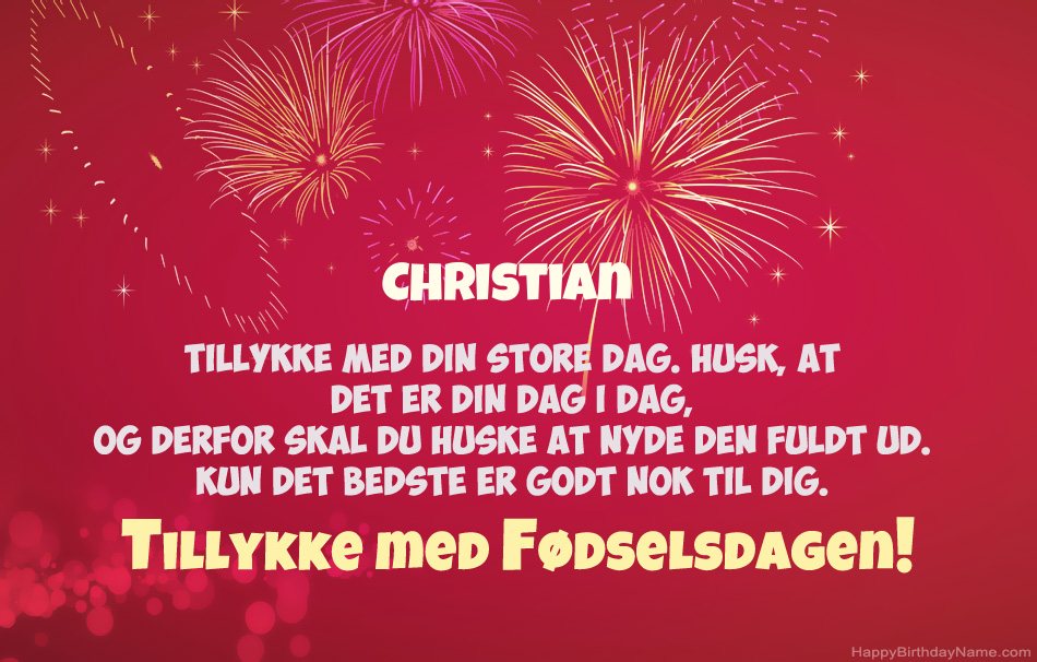 Tillykke med fødselsdagen Christian, smukke digte Tillykke med fødselsdagen Christian, smukke digte