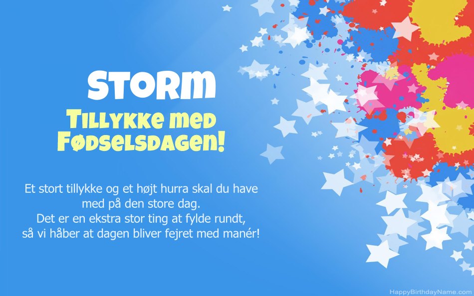 Tillykke med fødselsdagen til Storms Tillykke med fødselsdagen til Storms