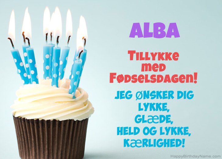 Tillykke med heldens fødselsdag til Alba